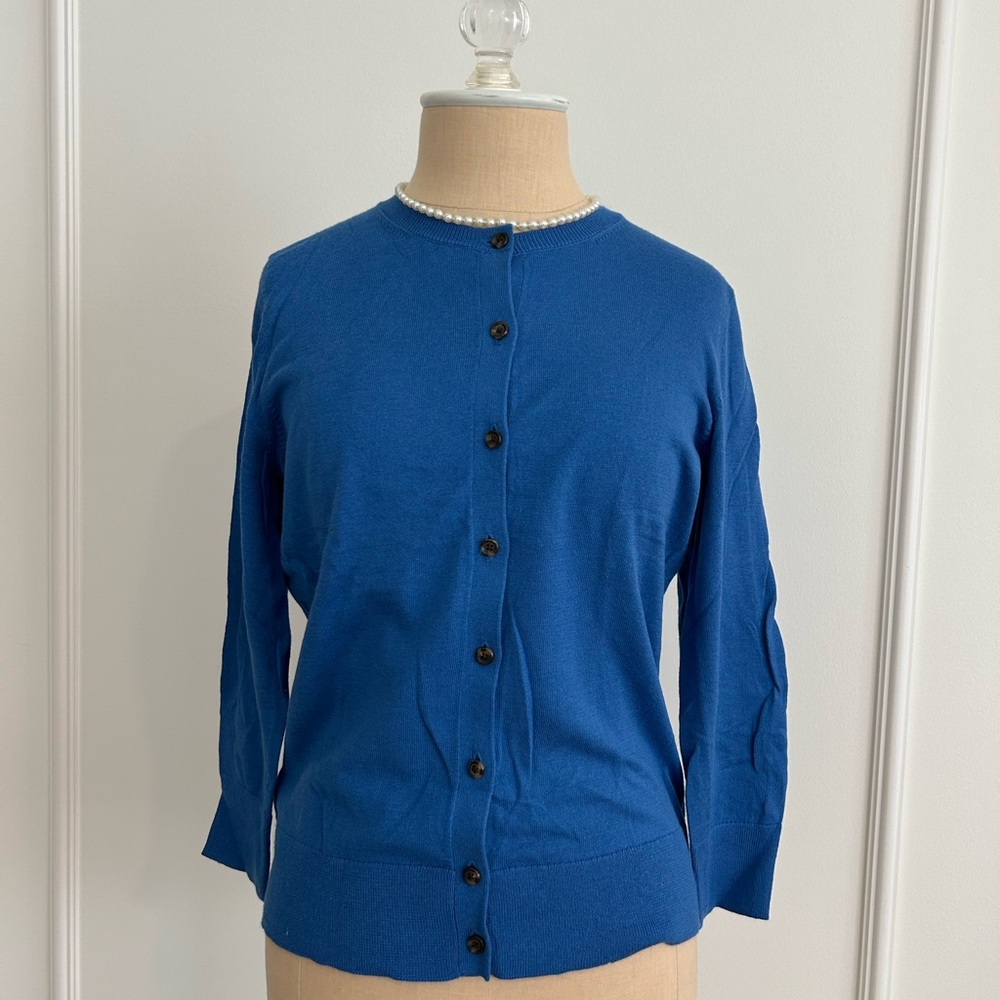 Ann Taylor Vibrant Blue Knit Cardigan, S, EUC